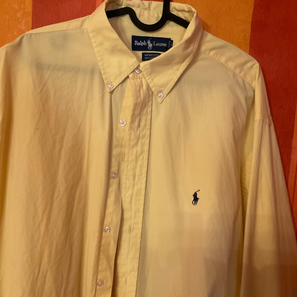 Ralph Lauren Yellow Casual Button Down Shirt